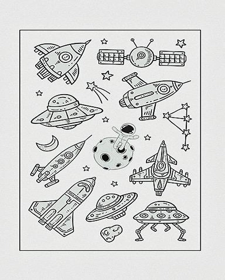 Glow in Dark New Space Adventures Temporary Tattoo Bundle