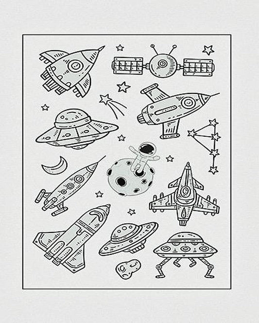 Glow in Dark New Space Adventures Temporary Tattoo Bundle