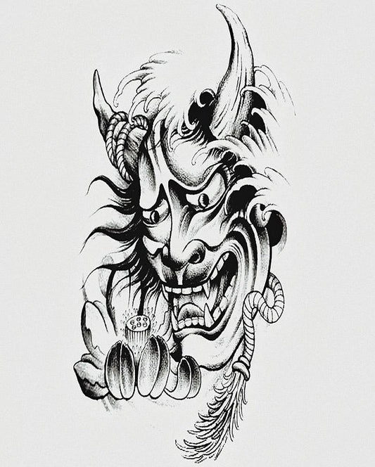 Oni Temporary Tattoo