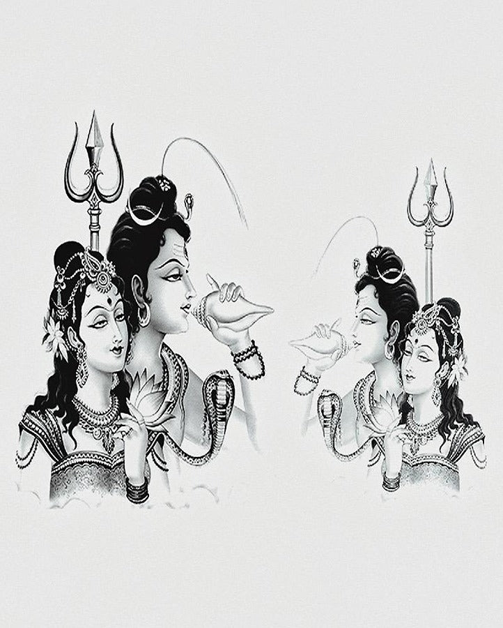 Shiv Parvati Temporary Tattoo