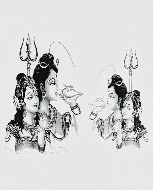 Shiv Parvati Temporary Tattoo