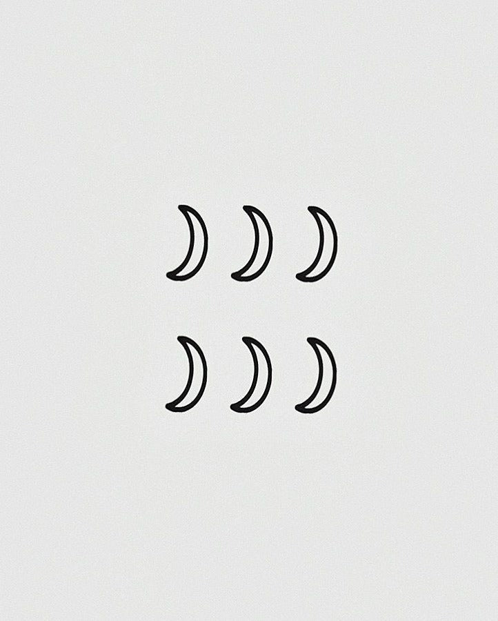 Crescent Moon Temporary Tattoo