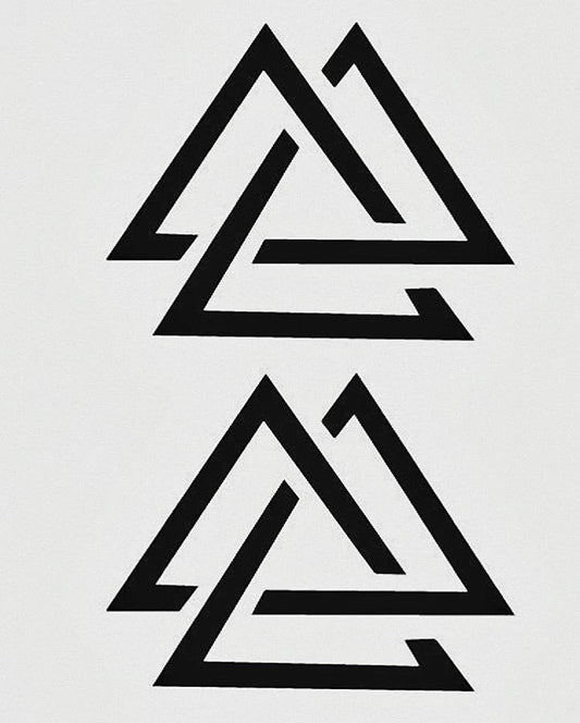 Valknut Temporary Tattoo