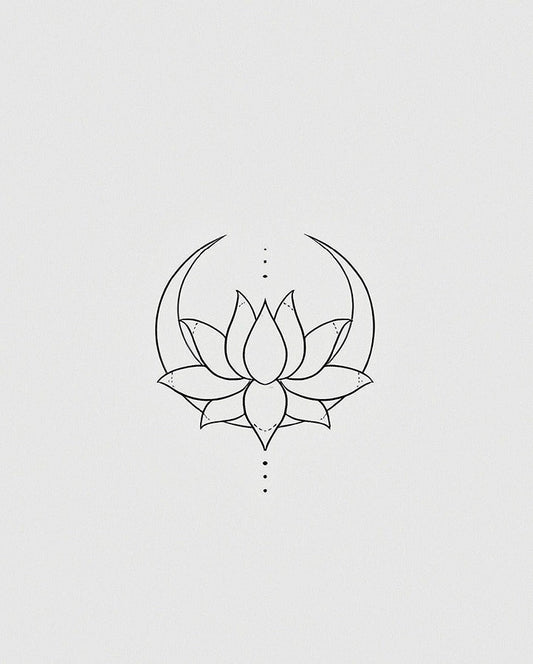 New Lotus Unalome Semi Permanent Tattoo