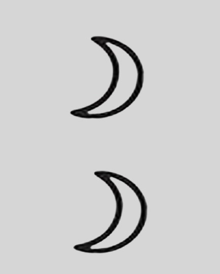 Crescent Moon Temporary Tattoo