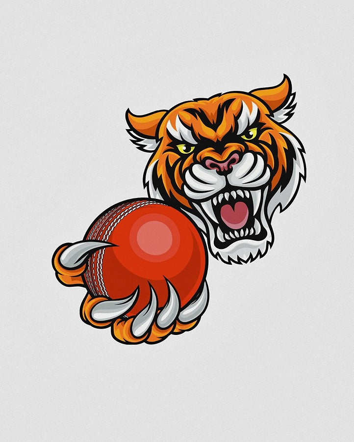 Royal Tiger Cricket Temporary Tattoo