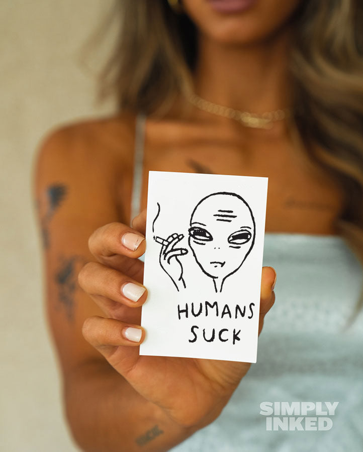 Humans Suck Temporary Temporary Tattoo